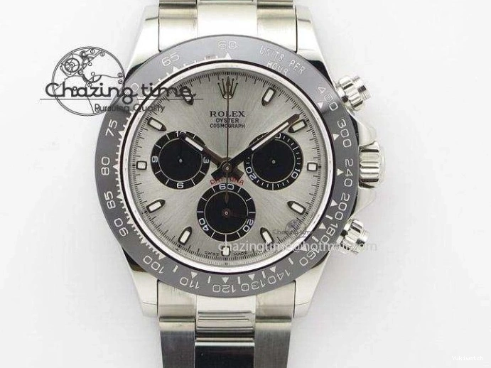 Bezel YG Crystals MPF SA4801 Skeleton Bracelet Custom 40mm Modded Green Dial Daytona on 0427